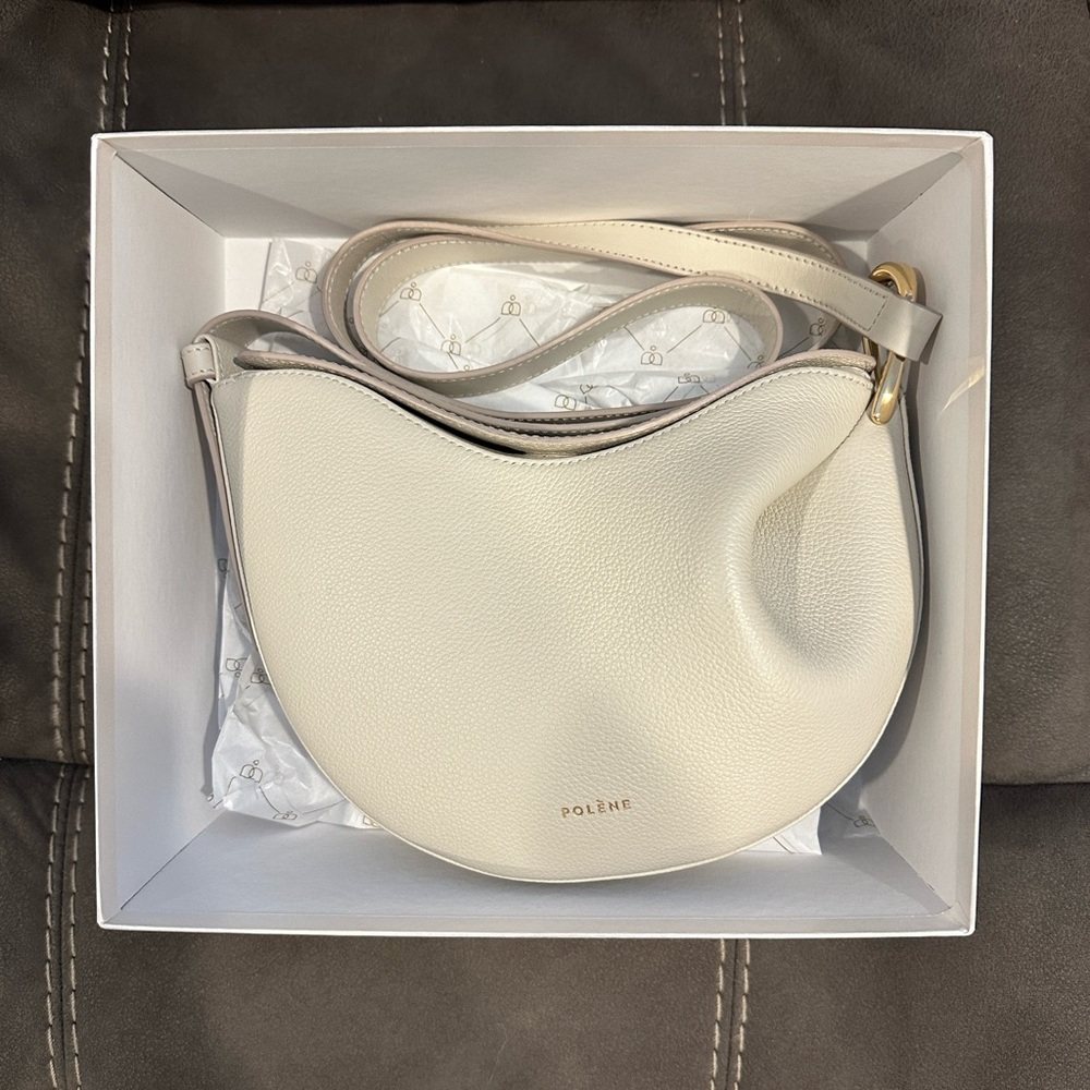POLENE TONCA Bag / color: Textured Chalk